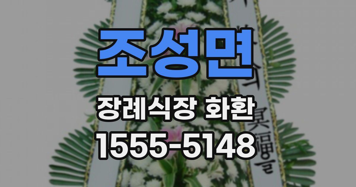 조성면 장례식장 화환