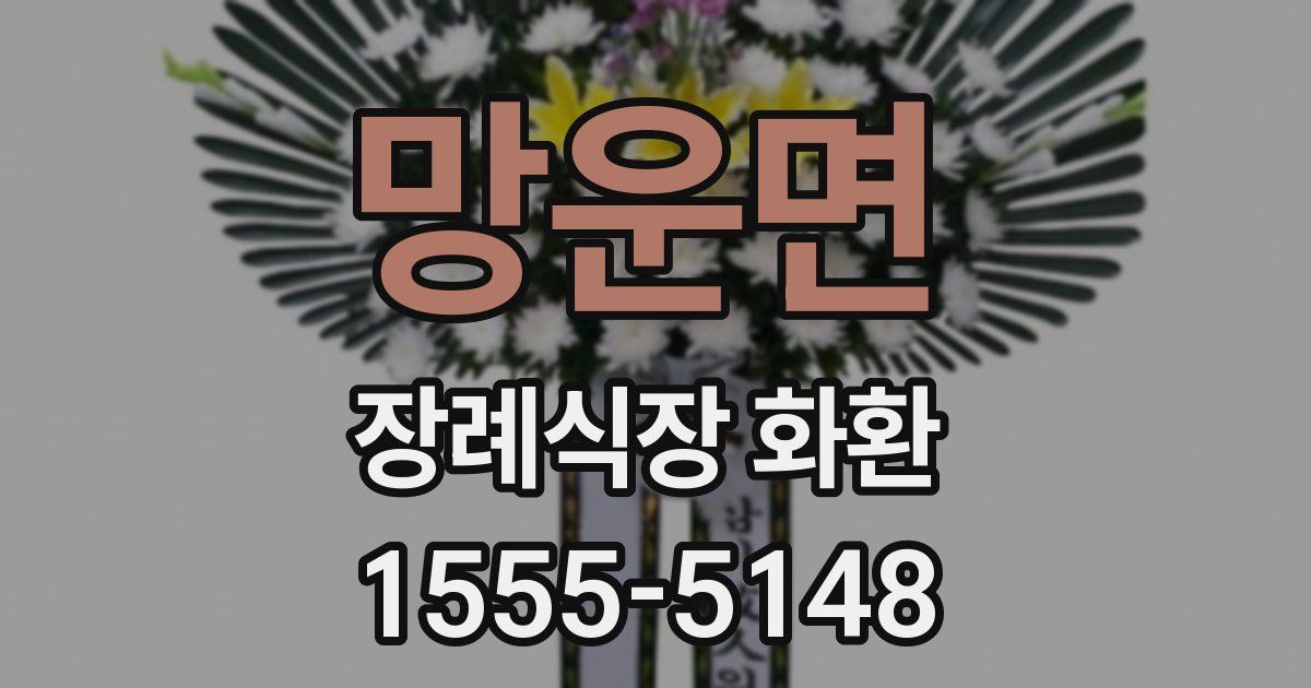 망운면 장례식장 화환