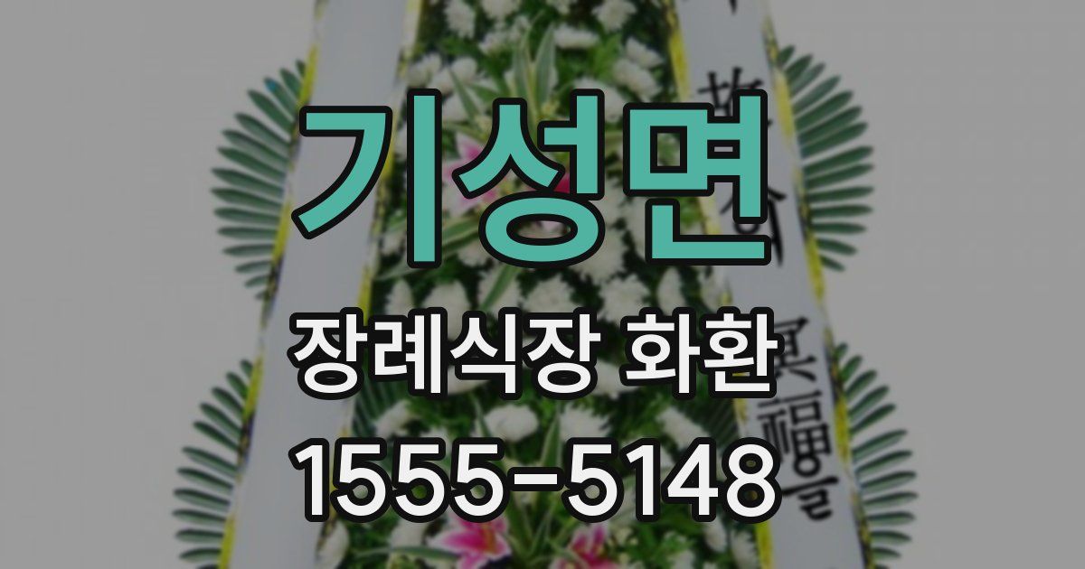 기성면 장례식장 화환