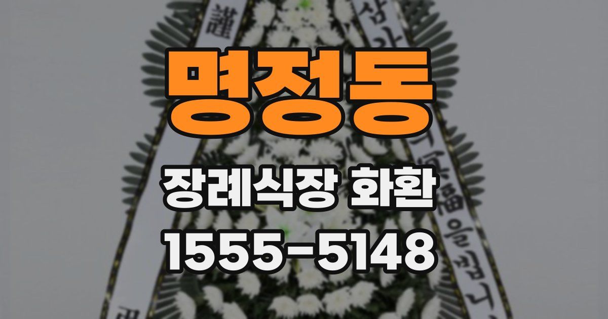 명정동 장례식장 화환