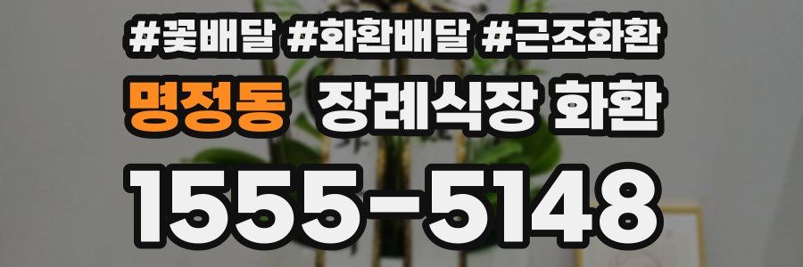명정동 장례식장 화환
