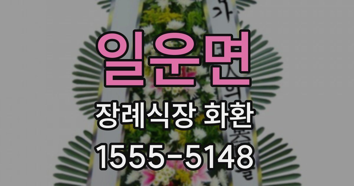 일운면 장례식장 화환