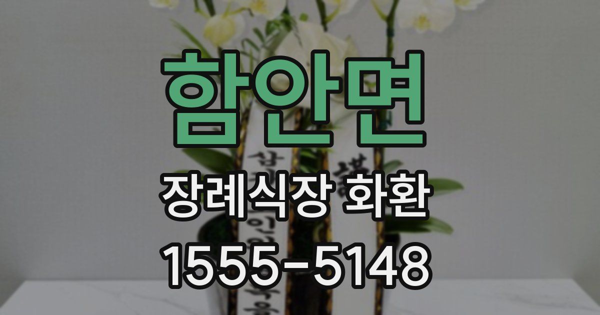 함안면 장례식장 화환