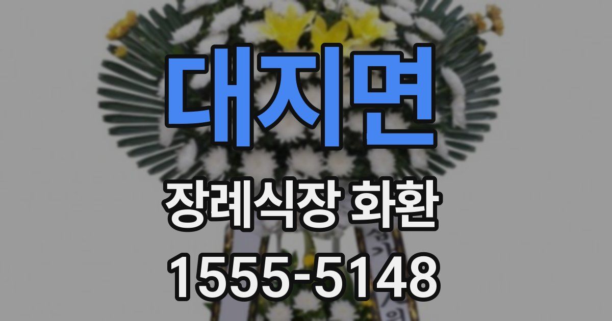 대지면 장례식장 화환
