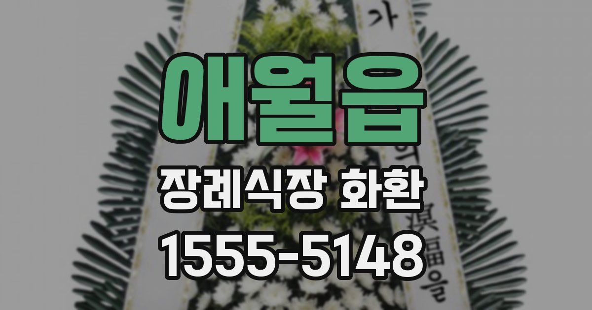 애월읍 장례식장 화환