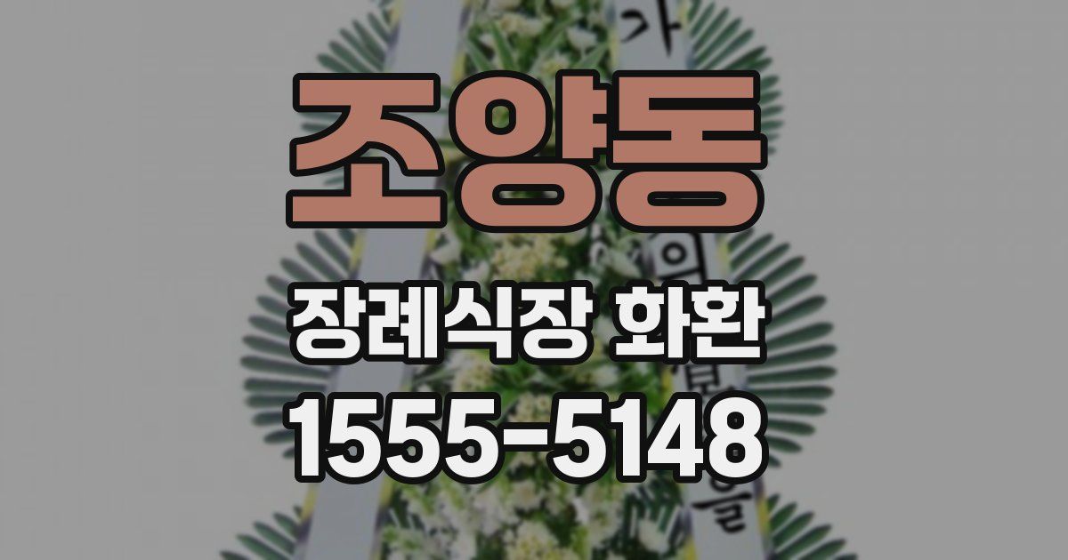 조양동 장례식장 화환