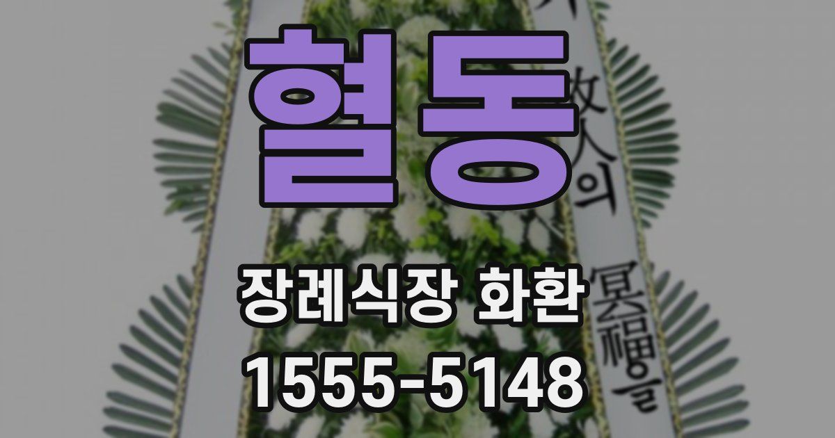혈동 장례식장 화환