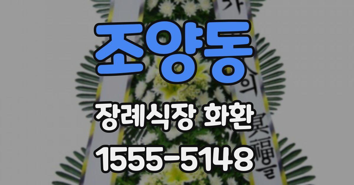 조양동 장례식장 화환