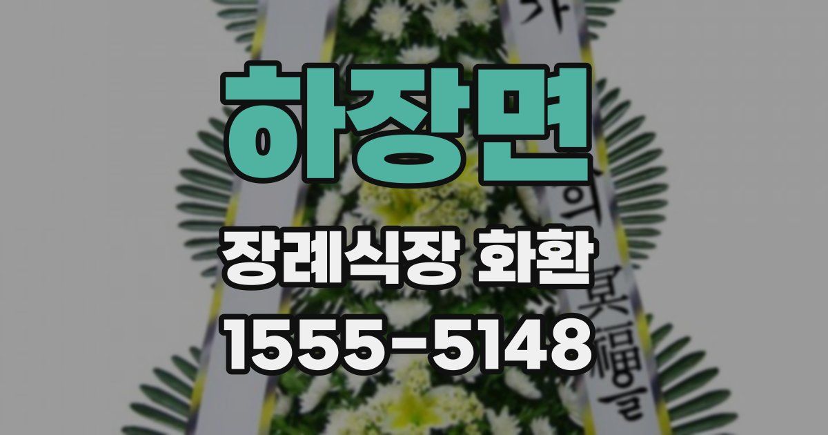 하장면 장례식장 화환