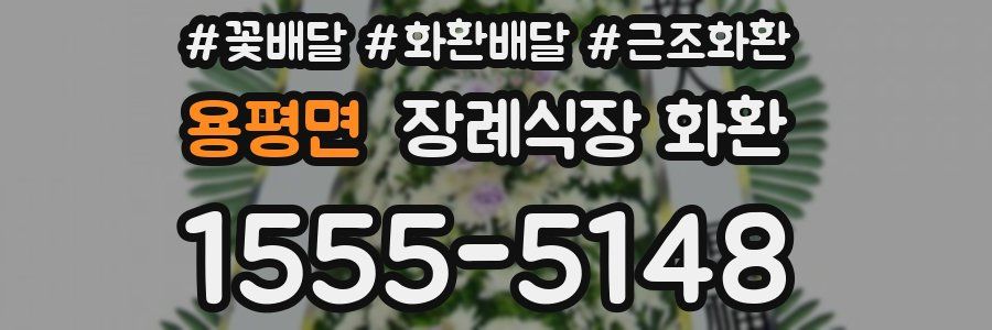 용평면 장례식장 화환