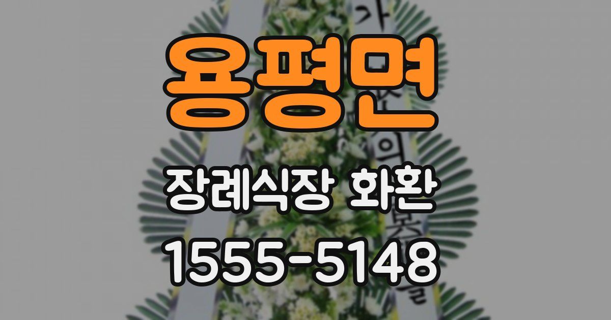 용평면 장례식장 화환