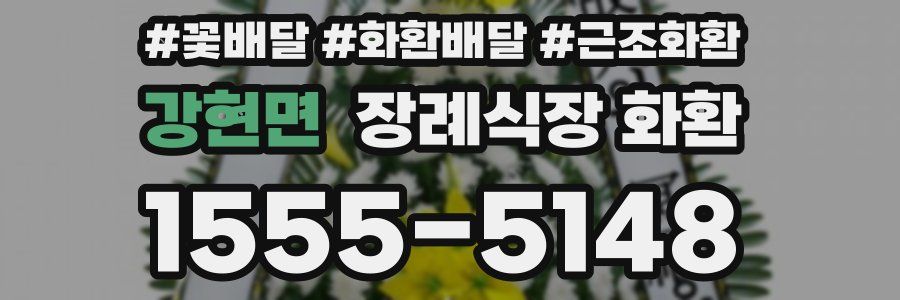 강현면 장례식장 화환