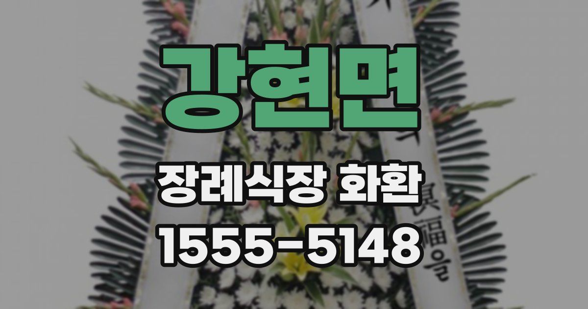 강현면 장례식장 화환