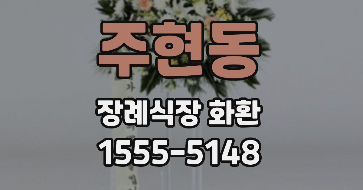 주현동 장례식장 화환