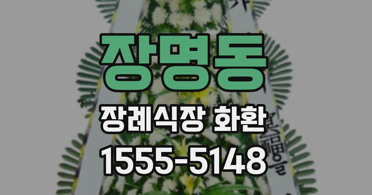 장명동 장례식장 화환