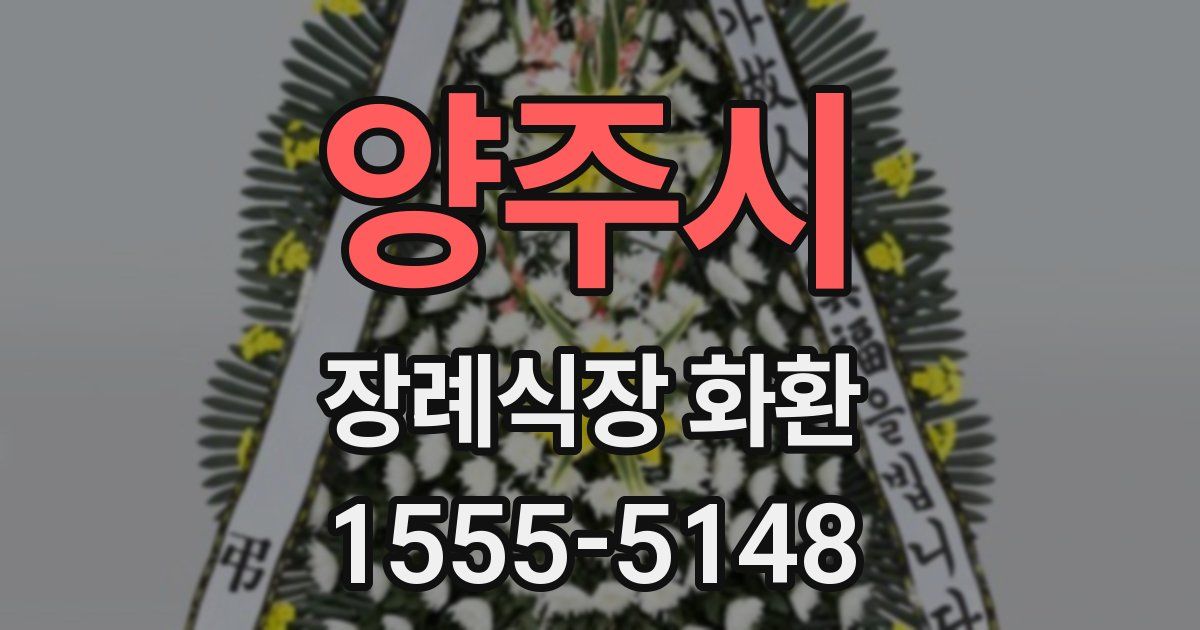 양주시 장례식장 화환