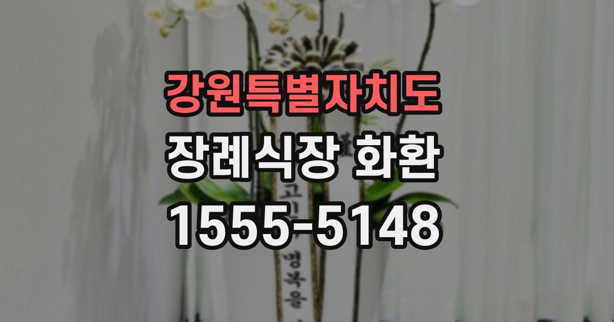강원특별자치도 장례식장 화환