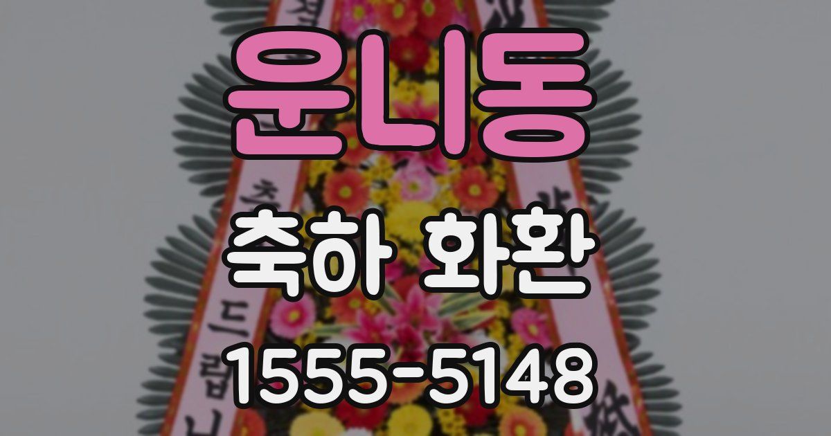 운니동 축하 화환