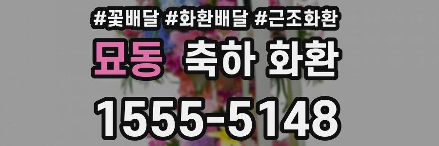 묘동 축하 화환