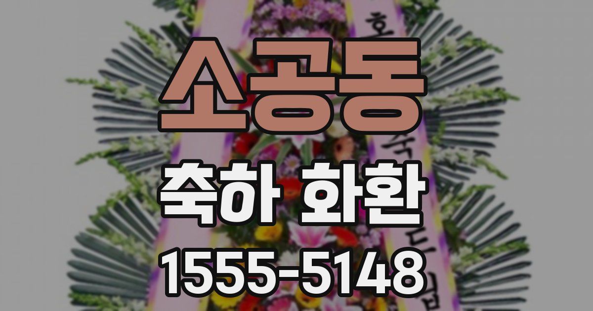소공동 축하 화환