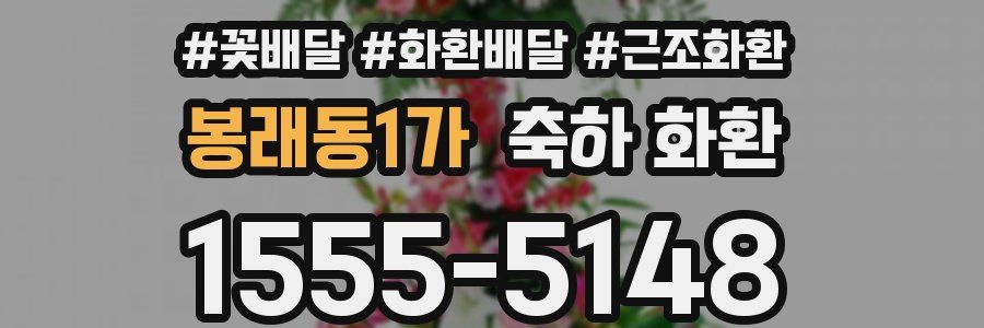 봉래동1가 축하 화환