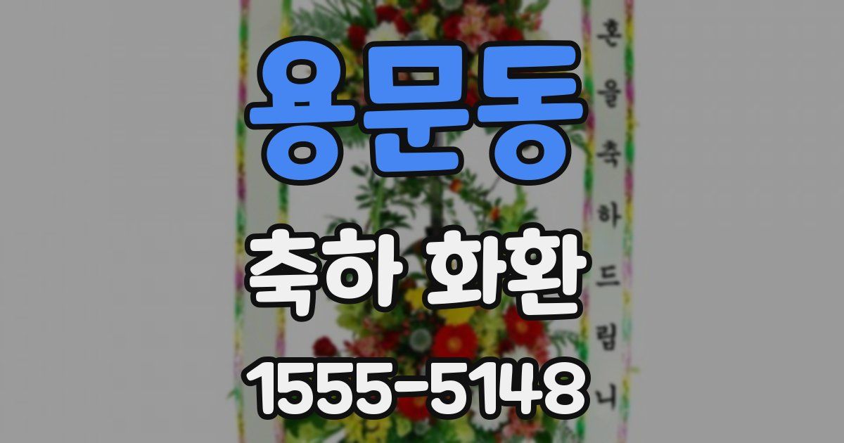 용문동 축하 화환