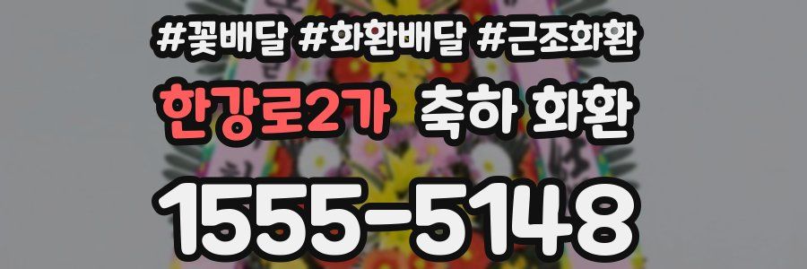 한강로2가 축하 화환
