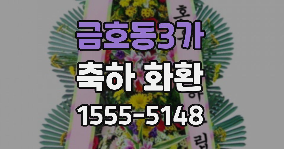 금호동3가 축하 화환