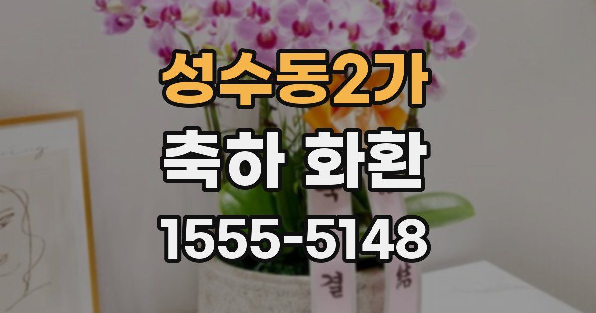 성수동2가 축하 화환
