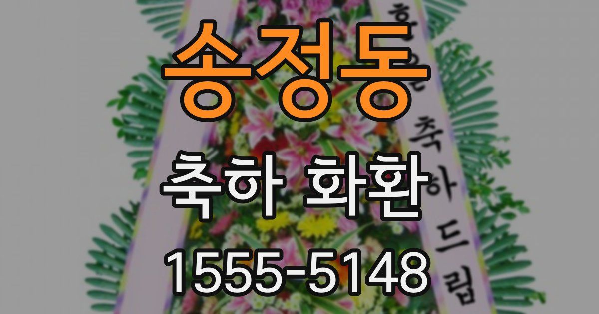 송정동 축하 화환