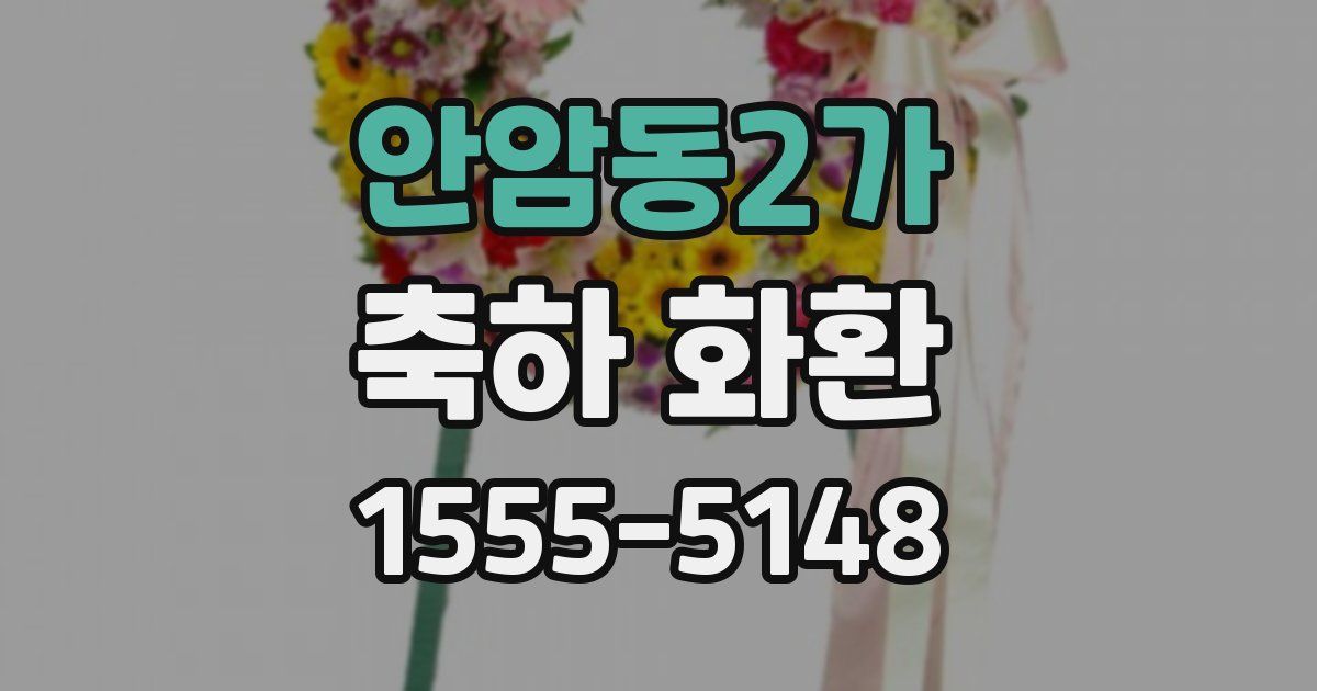 안암동2가 축하 화환