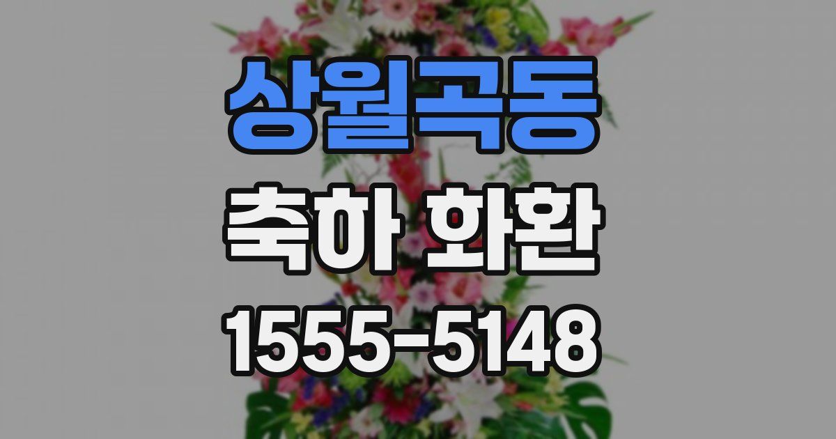 상월곡동 축하 화환