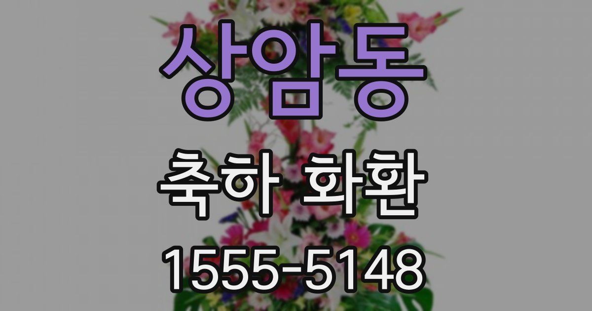 상암동 축하 화환