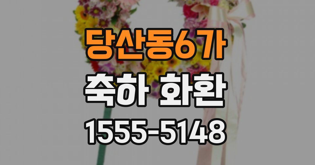 당산동6가 축하 화환