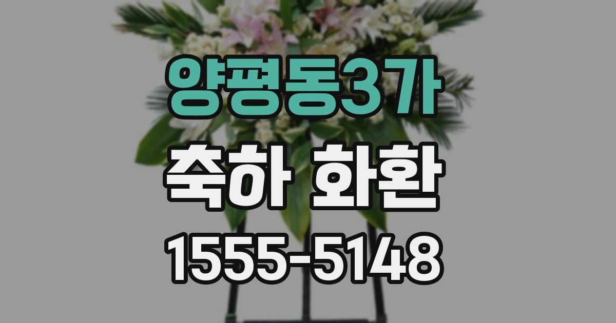 양평동3가 축하 화환