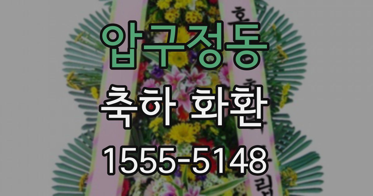 압구정동 축하 화환