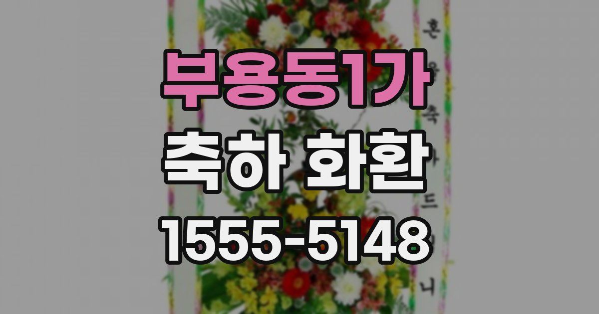 부용동1가 축하 화환