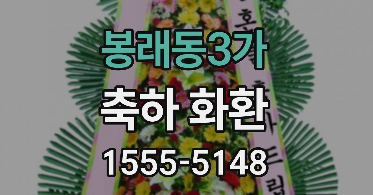 봉래동3가 축하 화환