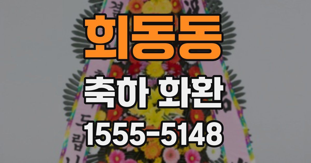 회동동 축하 화환