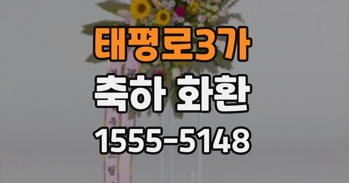 태평로3가 축하 화환