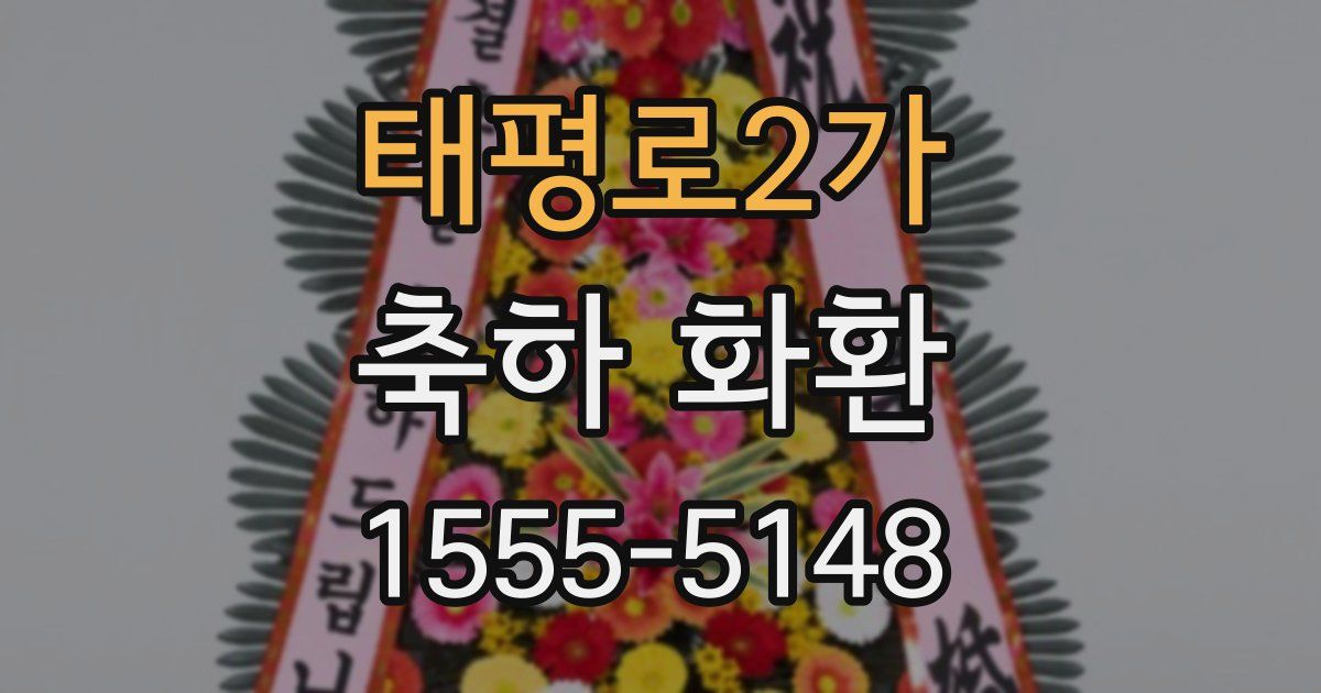태평로2가 축하 화환