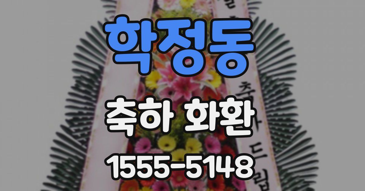 학정동 축하 화환