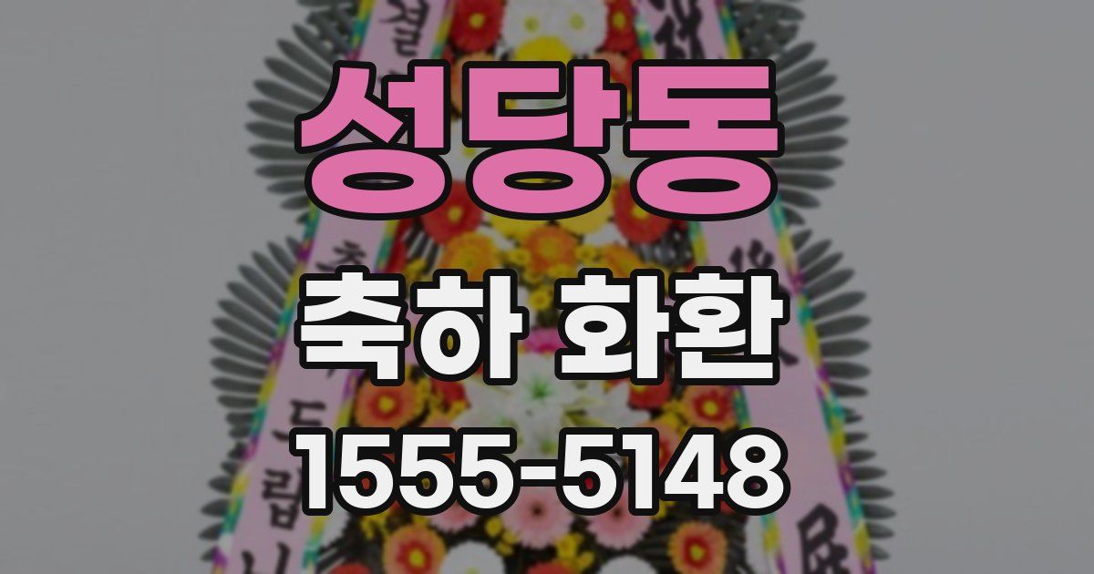 성당동 축하 화환