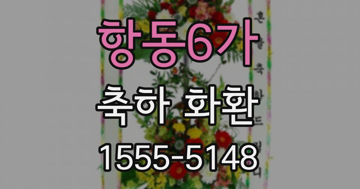 항동6가 축하 화환