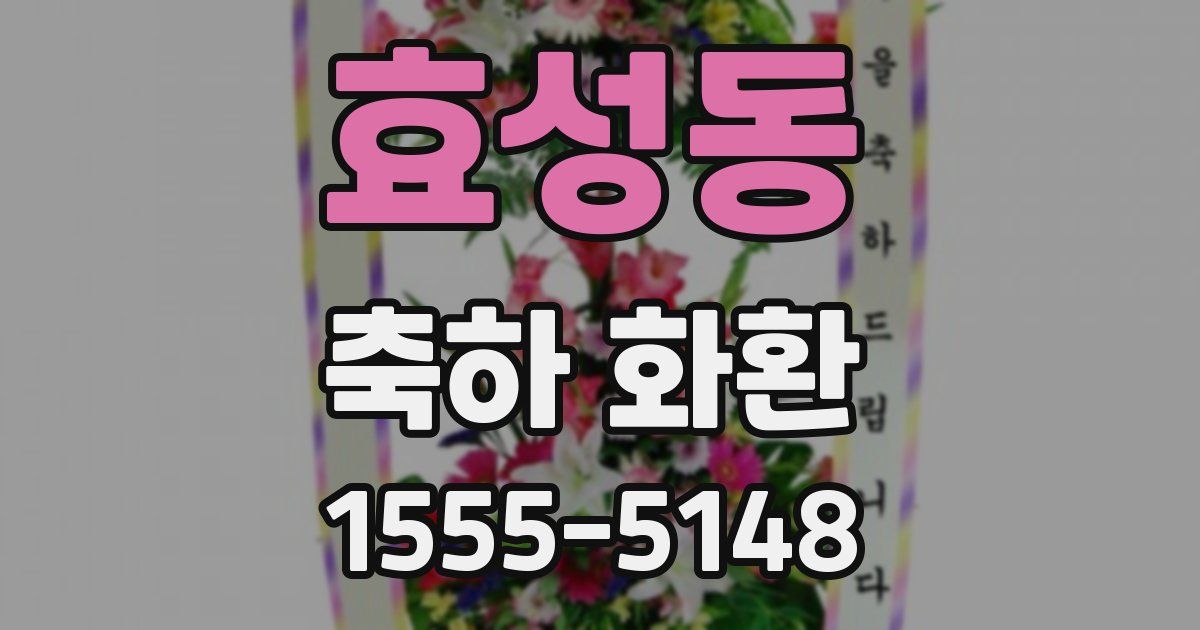 효성동 축하 화환