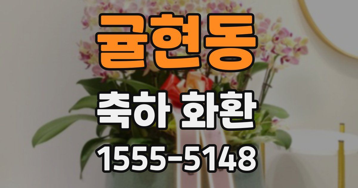 귤현동 축하 화환