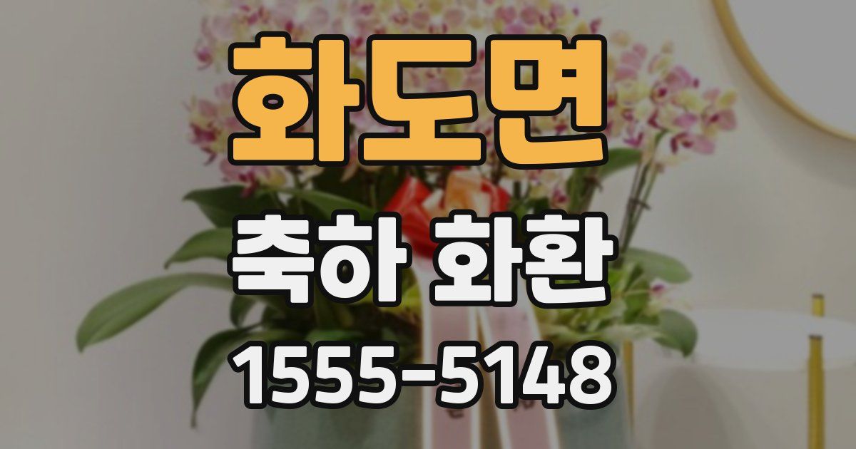 화도면 축하 화환