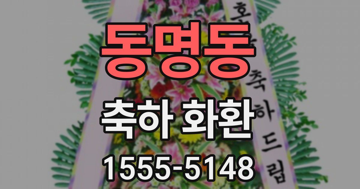 동명동 축하 화환