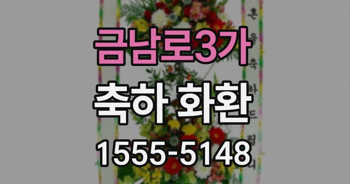 금남로3가 축하 화환