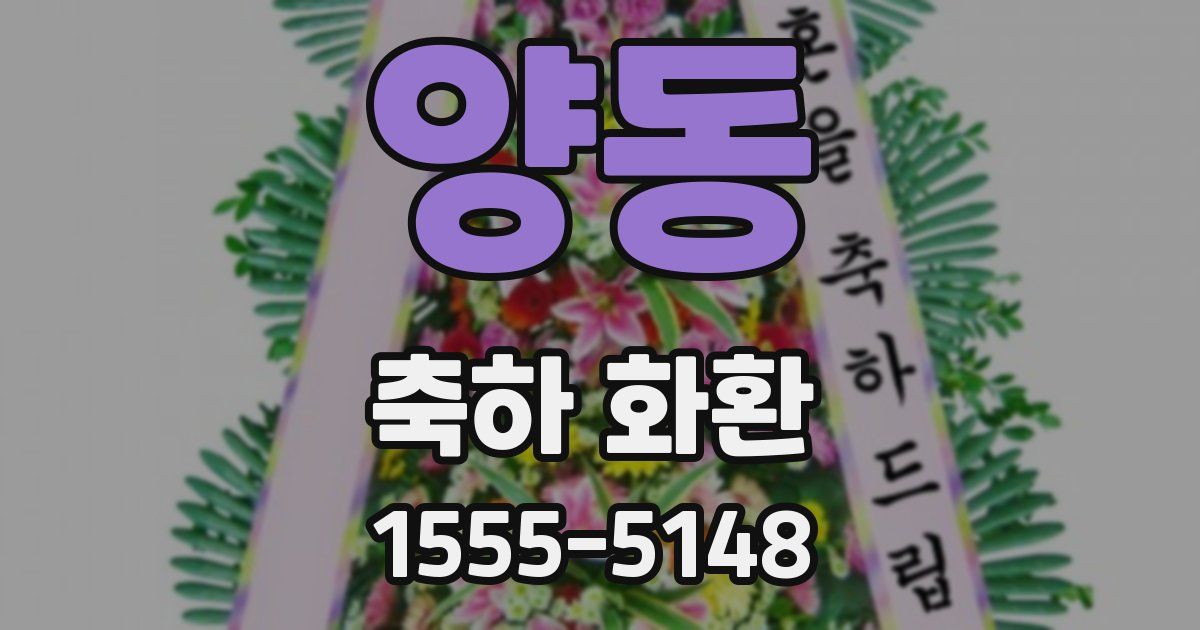 양동 축하 화환
